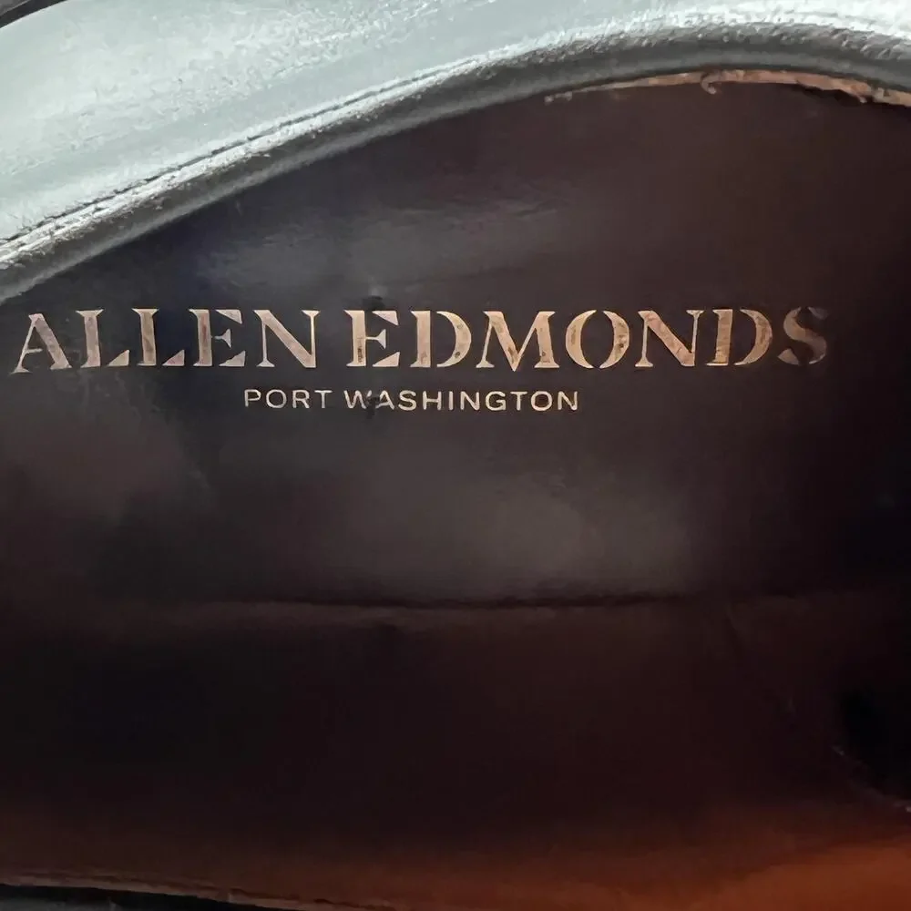 Allen Edmonds Shoes Mens 11 Black Leather Carlyle Oxford Dress Plain Almond Toe